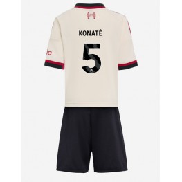 Liverpool Ibrahima Konate #5 Uit tenue Kids 2025-26 Korte Mouw (+ Korte broeken)
